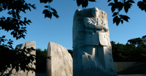 Monument of Martin Luther King Jr. Carved in stone.