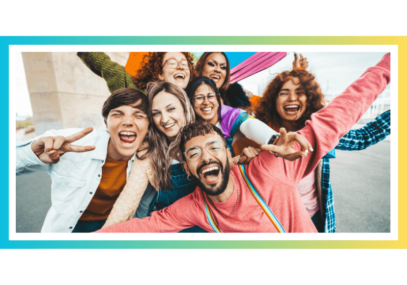 group of people celebrating pride